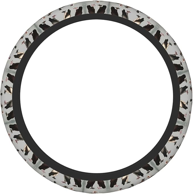 Vultures of The World Vulture Universal Fit Steering Wheel Cover for Car, Truck, and SUV, Durable Steering Wheel Protection