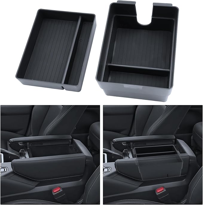 WEIPIN for 2PCS Double Layer Center Console Armrest Organizer ABS Materials Compatible with 2024-2026 L EXUS TX350/TX350h/TX450h+/TX500h