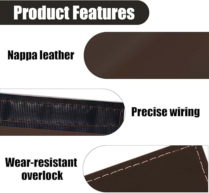 2PCS Car Grab Handle Cover, Anti-Scratch Auto Inner Front Rear Door Pull Handle Cover, PU Leather Door Grip Gloves Protector Auto Interior Decoration Accessories for Car, Truck, SUV (Coffee)