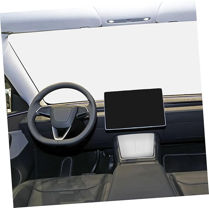 TEHAUX Charging Pad Silicone Mat Non- Phone Charger Compatible Center Console Easy Installation Car Interior Accessory White