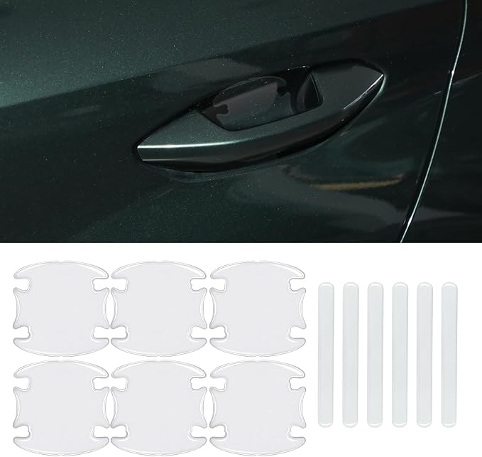 12PCS Car Door Handle Scratch Protector, Door Handle Protectors for Vehicles, Car Transparent Anti-Scratches Protection Film, Universal Waterproof Auto Accessories Fit for Most Cars (12PCS)