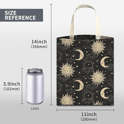 Car Trash Can, Cute Car Trash Bag, Hanging Car Organizer and Storage Bag, Trash Bin for Car Accessories, Vehicle, Travelling, Camping Gold Celestial Moon