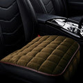 Car Seat Cushion, Soft Plush Vehicle Driver Seat Pad with Storage Pocket, Flat Non-Slip Rubber Bottom, Universal Seat Protector Cover for Truck, Car, SUV, Home, Office, Chair(Coffee)
