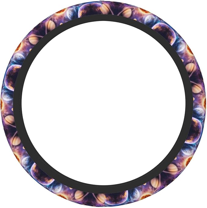 Universe Space Neoprene Steering Wheel Covers Women Men Car Accessories, Universal 15 Inch Fit Auto, Suvs, Truck