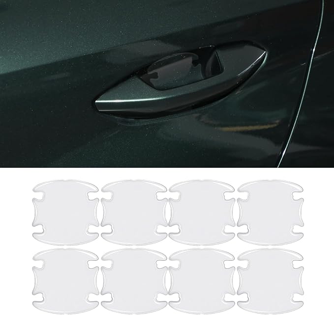 8PCS Car Door Handle Scratch Protector, Door Handle Protectors for Vehicles, Car Transparent Anti-Scratch Protection Film, Universal Waterproof Automotive Accessories Fit for Most Cars (8PCS)