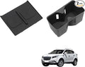 LUCKEASY for 2024 2025 2026 Hyundai Santa Fe Not for Hyundai Tucson Center Console Silicone Water Cup Holder Insert with Wireless Charging Pad Protector 2PCS Black for Santa Fe Accessories