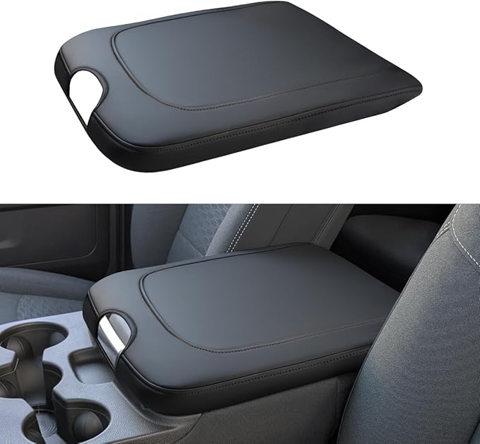 INTGET Center Console Cover for 2013-2018 Dodge Ram 1500 2500 3500 & 2013-2026 Ram 1500 Classic/2500/3500 Accessories Interior Middle Armrest Arm Rest Cushion Protector(Fit for Jump Seat Console)