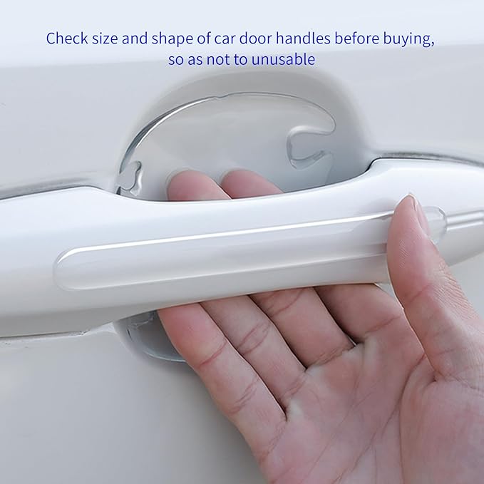 8PCS Car Door Handle Protector,Transparent Car Door Handle Scratch Protector for Protection & Decoration,Universal Cars Handles Protectors Cars Accessories for Most Vehicles