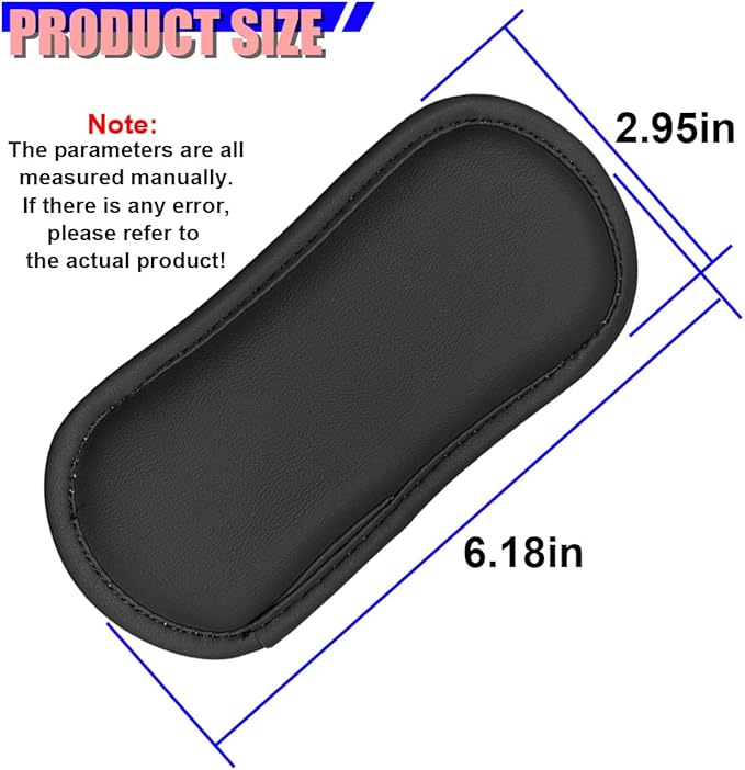 Craedli 2PCS Car Door Armrest Pads, Soft Leather Memory Foam Comfortable Center Console Knee Cushion, Universal Relieve Fatigue Vehicle Interior Elbow Support Accessories for Most Cars (Black)