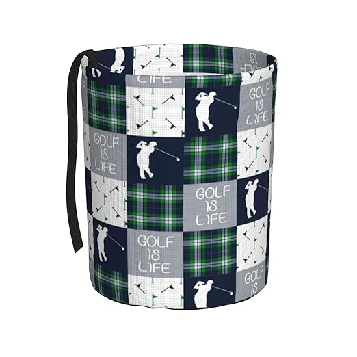 Golf Navy Patchwork Car Trash Can Garbage Cans Foldable,Cute Hanging Car Organizer and Storage Bag Leak Proof, Auto Back Seat Trash Bin Universal for Truck, SUV, Outdoor Travel