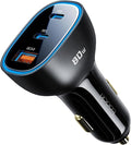 80W USB C Car Charger, 3-Port Cigarette Lighter USB Charger Adapter, QC&PD Type C Car Charger Adapter Fast Charging for iPhone 15/14/13/12 Pro Max Samsung Galaxy S23/22/21 Pixel iPad Pro