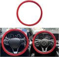 BESULEN Car Steering Wheel Cover, Anti-Slip Silicone Vehicle Steer Wheel Protector, Automotive Interior Steering Wheel Protective Guard Accessories, Universal Fit for Most Car Models (Red)