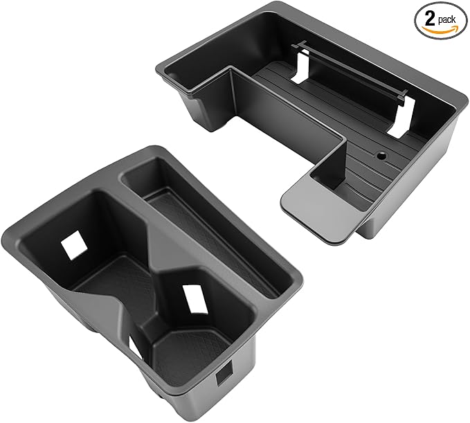 SKTU 2-Pack for 2025 2026 VW Tiguan Center Console Organizer for 2025 2026 Volkswagen Tiguan Front Console Tray Cup Holder VW Tiguan 2025 2026 Accessories Durable ABS & Anti-Slip Console Tray Cup Pad