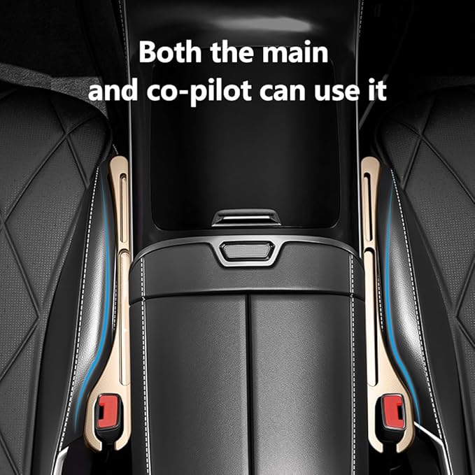 2PCS Car Seat Gap Filler with Phone Holder,[New Upgrade] Car Side Seat Gap Filler for Avoiding Things Falling,Universal Car Seat Organizer Car Interior Accessories (Beige)