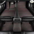 Custom Making Car Floor Mats Compatible with Audi BMW Mercedes-Benz Toyota Lexus Honda Infiniti Nissan Hyundai Kia All Models 2005-2026 (Striped Black Red)