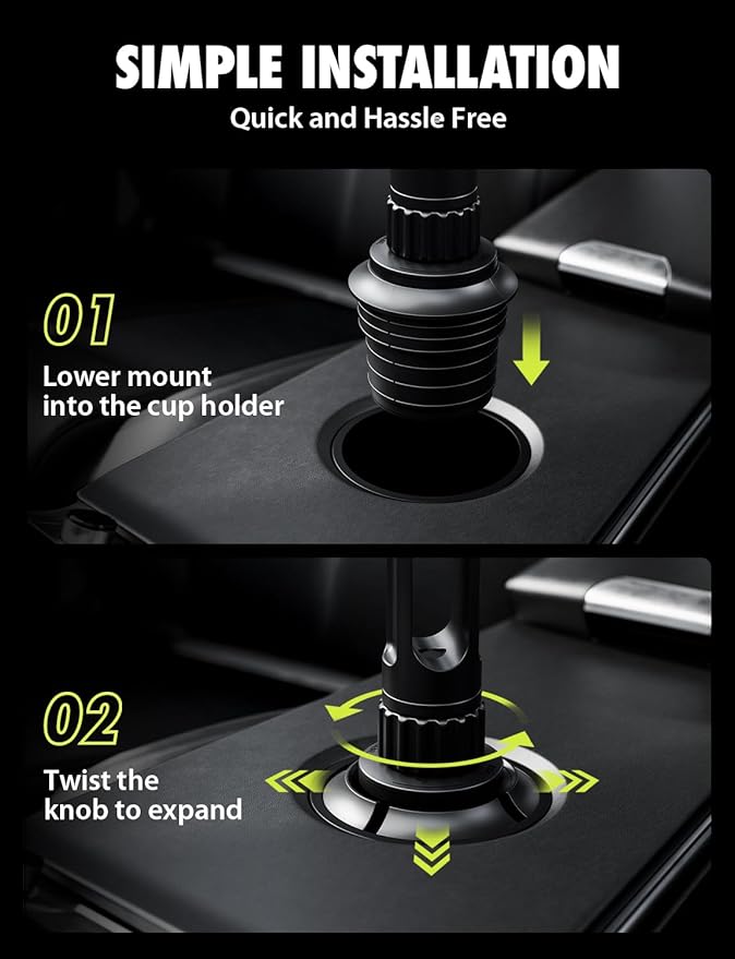 Bracketron TripGrip Extend Cup Holder Phone Holder - Universal Car Phone Holder Cup Holder Mount, 360° Rotation, Fits Devices Up to 4.2", GPS & Smartphone