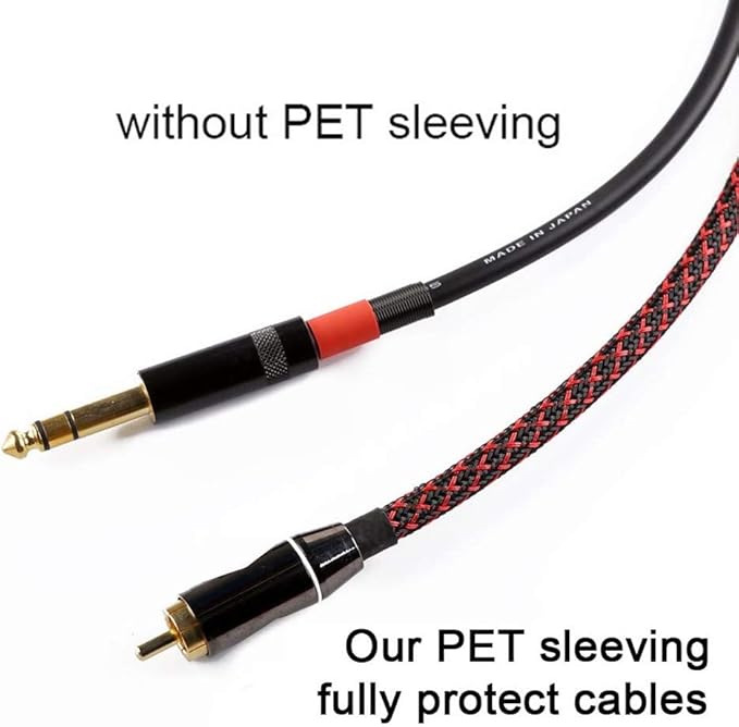 25ft - 1/4 Inch Cable Management Sleeve Protector,Wire Loom PET Expandable Wire Sleeving for Office TV Computer Home Theater Engine Bay Cord Organizer,Protect Cables from Pet Cat Dog Chewing,BlackRed