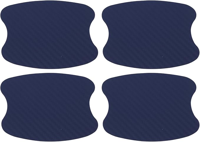 Car Magnet Car Door Handle Scratch Protector 73x95mm Anti-Scratches| Door Handle Protective Film Carbon Fiber Blue 4 Pcs