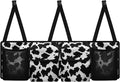Cow Pattern Trunk Organizer and Storage, Waterproof Backseat Hanging Organizer for SUV, Truck, Collapsible Cargo Storage Bag with 4 Pockets, Car Interior Accessories