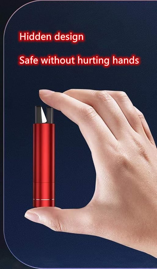 HHXS Car Window Breaker Seatbelt Cutter Tool, Safe Hammer Glass Breaker Under Water Safety Hammer Emergency Escape Glass Breaker Life Hammer for Car (Red)