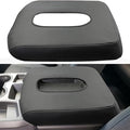 Center Console Armrest Cover for Chevy Silverado/GMC Sierra Accessories 2019-2024 2025 Arm Rest Box Pad Middle Console Lid Cushion Leather Protective Case Only for Jump Seat (Gray Stitches)