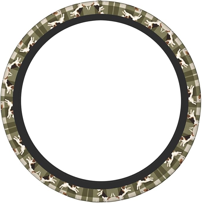 Beagle Dog Pattern Universal Fit Steering Wheel Cover for Car, Truck, and SUV, Durable Steering Wheel Protection