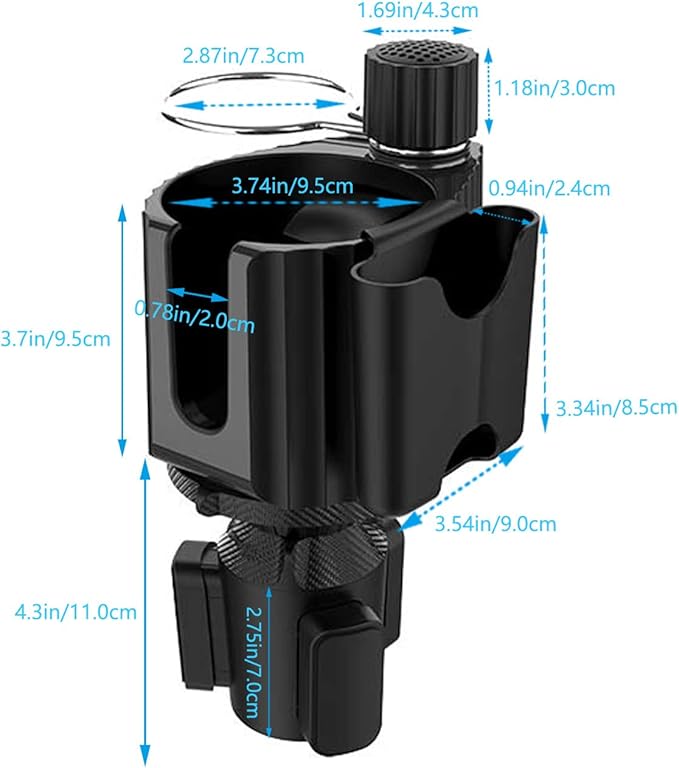 Car Cup Holder Expander Adapter for Large Water Cups,2 Drink Bottles,Cup Coffee Bottles,NATGIC 4-in-1 Cup Holders Expander for Trucks,Sedan, Vehicle Adjustable Cup Holder Expander for Mugs