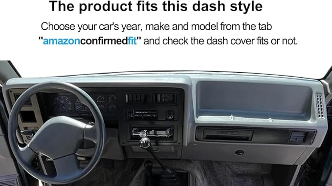Dash Cover Mat Custom Fit for Dodge Dakota, Dashboard Cover Pad Carpet Protector F135 (Maroon)