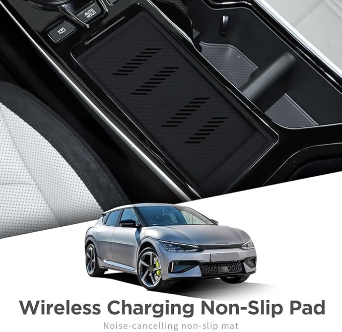 For Kia EV6 Wireless Charging Non Slip Mat Keeps Small Items Secure and Tidy