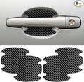 4PCS Car Door Handle Cup Scratch Protectors, Carbon Fiber Car Door Handle Bowl Sticker, Universal Auto Doors Handles Cup Paint Guard Cover Protective Film for Cars (Black-4PCS)