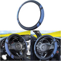 Zipelo Elastic Stretch Car Steering Wheel Cover, Leather Breathable Vehicle Steer Wheel Protective Guard, Anti-Slip Automotive Steer Wheel Protector Accessories, Universal for Most Cars (Blue)