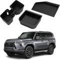 3PCS Center Console Organizer Compatible with Lexus GX 550 2024 2025, Silicone Cup Holder Insert + Cool Box Organizer + Wireless Charging Protective Mat for GX550 Accessories