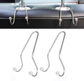 Bling Car Seat Hooks, Rhinestone Universal Organizer Hooks Car Headrest Hangers Hooks, Bag Organizers Rack and Hanger, Strong and Durable Auto Backseat Storage Hooks (A-White)