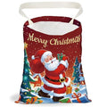 Santa Claus Print Car Trash Bag Portable Hanging Christmas Garbage Bag with Snap Buttons Back Seat Rubbish Storage Dustbin for Women Man Car Interior Accessories Kitchen Home Festival Gift