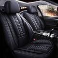 Niscarda Custom Front Car Seat Cover for Volkswagen Taos 2022-2024, Breathable Leather Seat Cushion with Storage Pocket Airbag Compatible (Black, Front Pair)