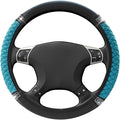 Car Steering Wheel Cover, Steering Wheel Accessories, Breathable Microfiber Leather Auto Wheels Protector, Universal 15 Inch Anti-Slip Protector for SUV Sedan Truck (Bling-Blue)