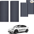 2025 4PCS Tesla Model 3/Y Interior Door Handle Protector Covers (2017-2026) Car Inner Door Panel Pull Handle Trim Cover Sleeve, Soft Anti-Scratch PU Leather, Including Juniper & Highland Accessories
