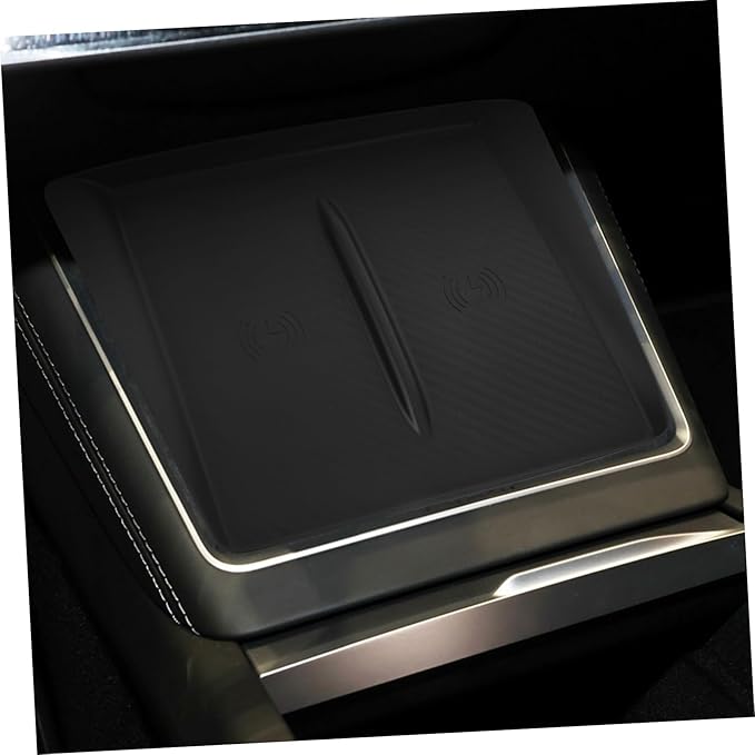 Wireless Charger Pad Silicone Car Interior Mat Center Console Phone Holder Wireless Charging Slip Design