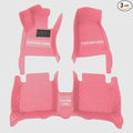 Custom Car Floor Mats Fit 96% Car Model Luxury Leather Waterproof Anti-Skid Full Coverage Liner Front Rear Mat/Set (Pink)