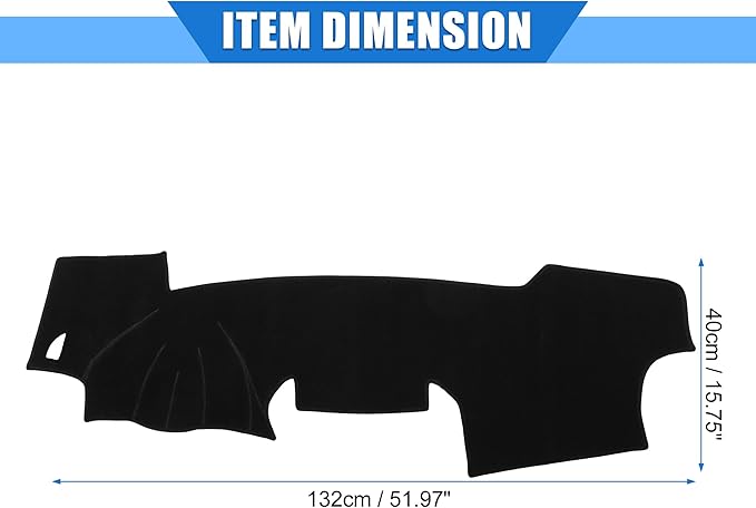 Dash Covers Mat for Toyota RAV4 2007-2012 Upgrade Polyester Car Center Console Interior Trim Dashboard Cover for Toyota RAV4 Protector Black