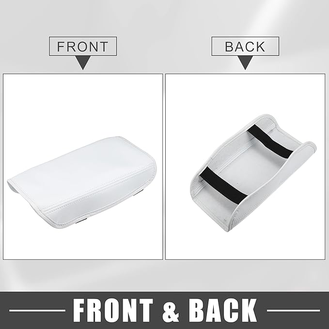 Car Center Console Pad Waterproof Armrest Seat Box Cover White for Hyundai Tucson 2022 2023