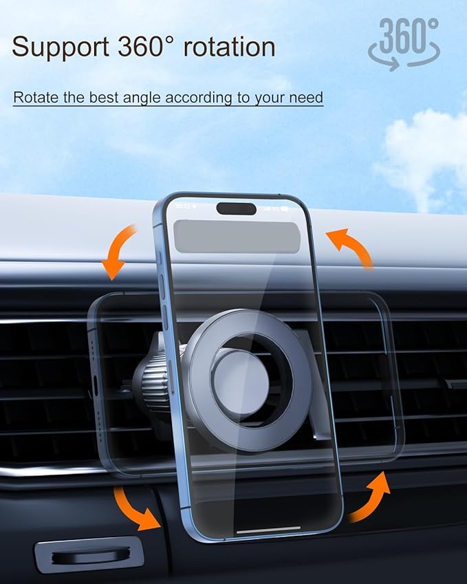 Toyota Tundra Phone Mount Magnetic Tundra Phone Holder for Toyota Tundra Accessories Phone Holder 2014-2021 Compatible for All Cell Phones