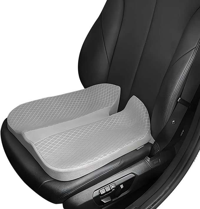 Car Seat Cushion, Soft Memory Foam Auto Cushion, Comfortable & Breathable Automotive Front Seat Buttom Cushion Pad, Universal Vehicle Truck SUV Van Car Accessories (Gray)