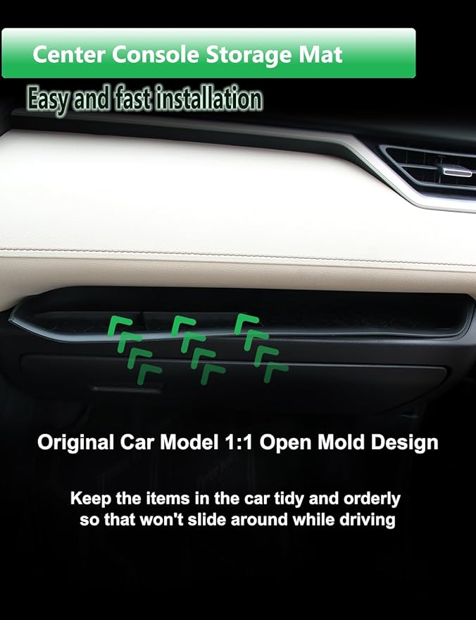 HZCZLO Organizer Tray Compatible with Toyota RAV4 2023 2022 2021 2020 2019 Accessories Passenger Storage Insert Mat,Storage Insert Mat Storage Organizer for Toyota RAV4 3Pcs