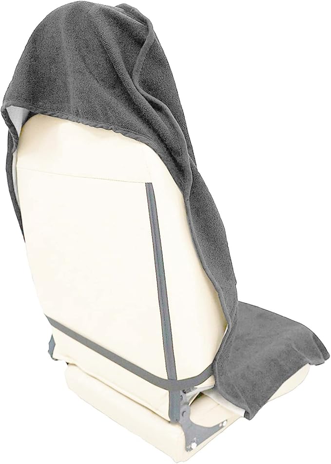 LoyaGour Car Seat Cover Protector Front Seats,for Gym Workout,Running,Swimming,Beach and Hiking,Waterproof Sweat Towel Bucket Seat Covers for Cars SUV Trucks (Grey, 1Pcs)