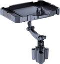 5 in 1 Car Cup Holder Tray Expander, Detachable Food Table Tray with Solid Base, 7.9~9.8 inch Expandable Car Travel Cup Coffee Table Stand 360° Rotating Tray with Phone Holder, Road Trip Essentials