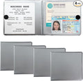 4 PCS Car Registration and Insurance Holder, 10.6''×4.8'' Essential Auto Card Glove Box Organizer with Closure, Vehicle Interior Accessories Perfect for Documents, Cards