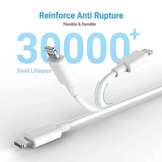 6ft USB A to Lightning Cable for iPhone 14, Carplay Cable Compatible for iPhone 14 pro max,13 Plus,SE 2nd/12/11/Xs/XR, Fast Charging Power Cord for AirPods 4, AirPods Pro (2nd/3rd gen) Charger cable