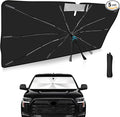 2025 Upgrade Windshield Sun Shade Umbrella Custom Fit for Toyota Tundra 2022-2025 Foldable UV Protection Car Cover, Emergency Rain Shield & Dashboard Protector - Durable Auto Accessory
