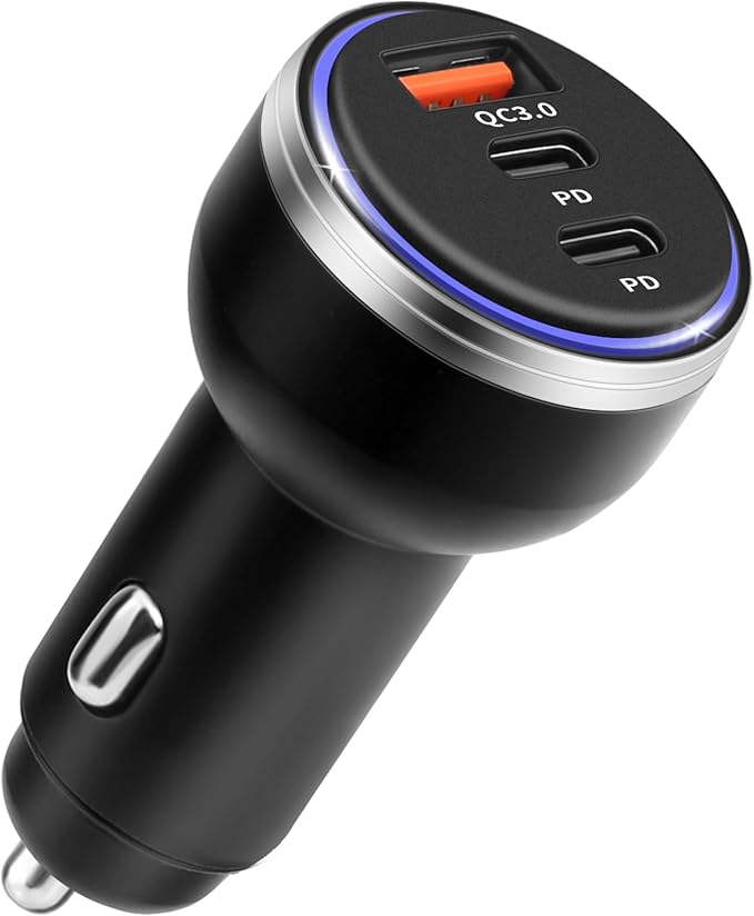 Car Charger for iPhone 16，90W 3-Port Charger Adapter for iPhone 16/16 Plus/16 Pro/16 Pro Max/15/14/Pro Max/AirPods4/ iPad Pro/Mini